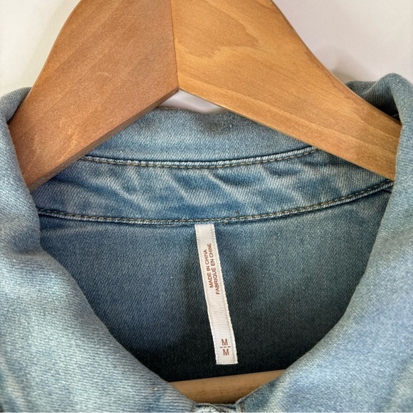 Free People Amber Denim Dress size Medium - Picture 6 of 11